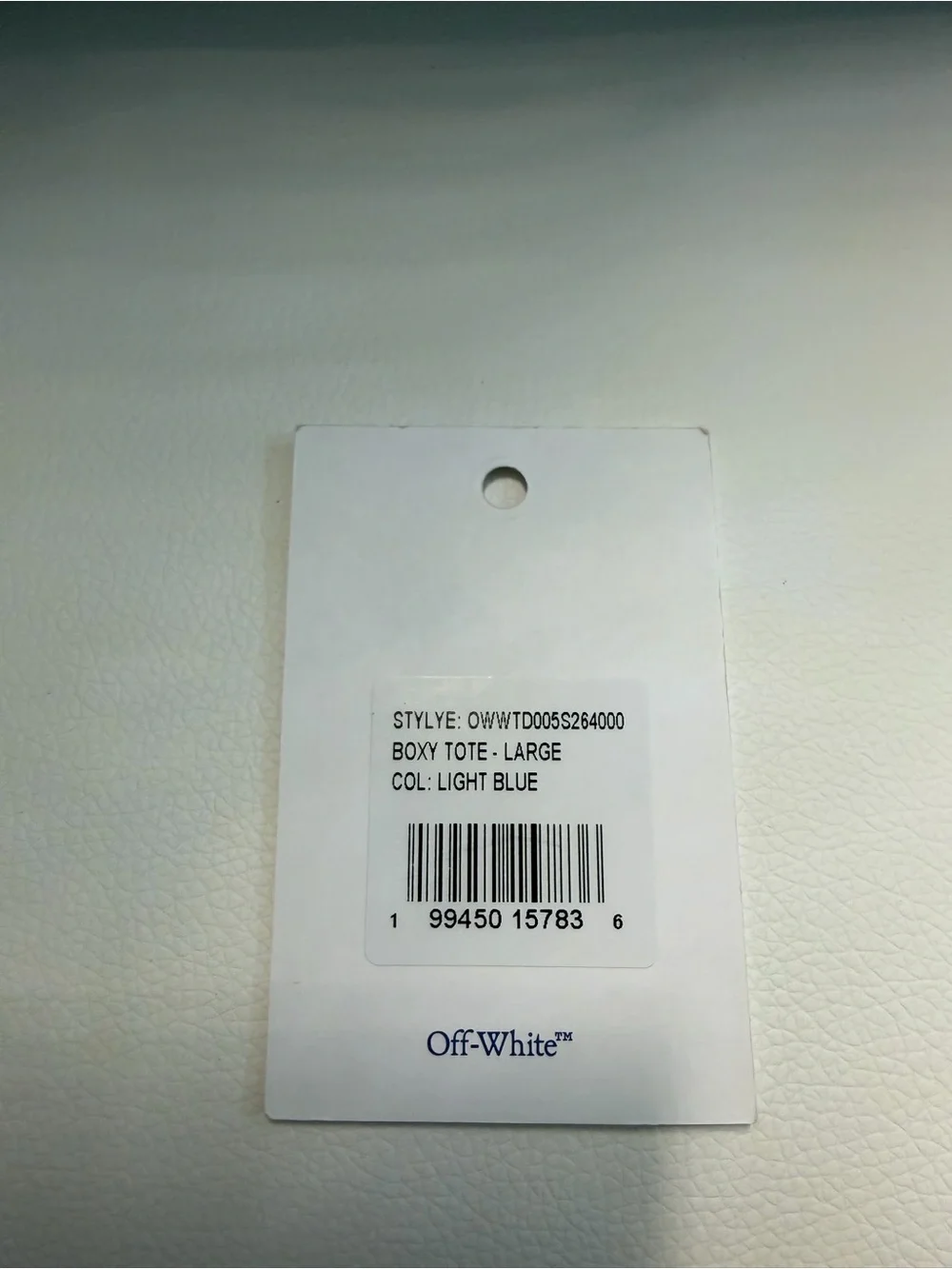 Off-White Blue Arrow Logo Messenger Tote